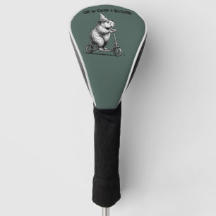 Off To Cause A Kerfuffle Funny Groundhog Scooter  Golf Head Cover
