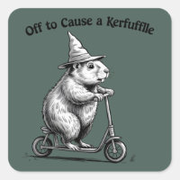 Off To Cause A Kerfuffle Funny Groundhog Scooter 