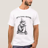 Off To Cause A Kerfuffle Funny Groundhog Scooter