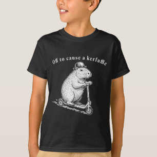 Off To Cause A Kerfuffle, Funny Groundhog Scooter T-Shirt