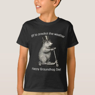 Off To Cause A Kerfuffle Funny Silly Groundhog Sco T-Shirt