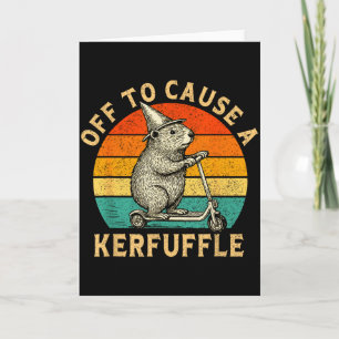 Off To Cause A Kerfuffle Silly Groundhog Scooter A Card
