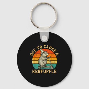 Off To Cause A Kerfuffle Silly Groundhog Scooter A Key Ring