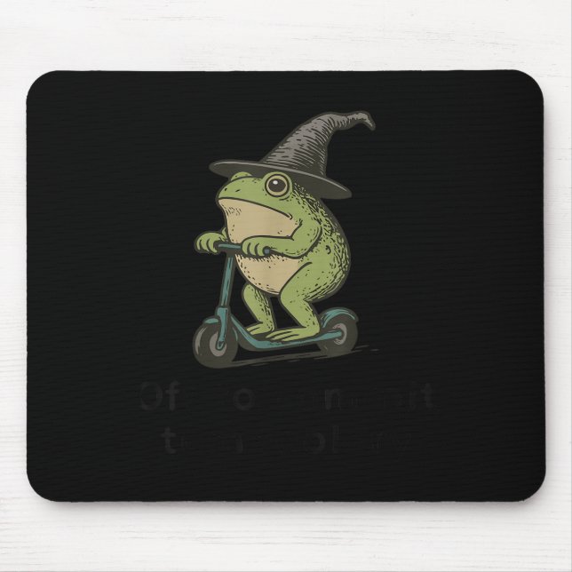 Off To Commit Tom Foolery Frog, Funny Whimsical Fr Mouse Pad (Front)