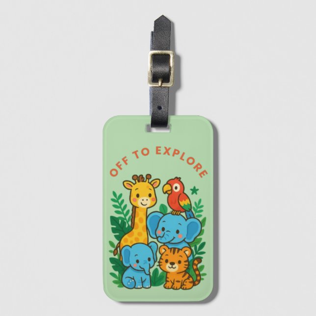 Off to Explore Luggage Tag (Front Vertical)