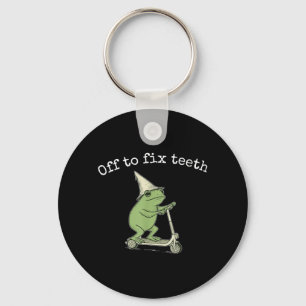 Off to Fix Teeth Frog Dentist Dentistry Dental Key Ring