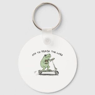 Off To Praise The Lord, Funny Christian  Key Ring