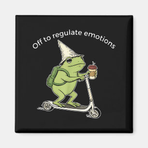 Off to regulate emotions frog mental retro healthO Magnet