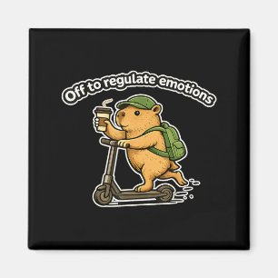 Off to regulate emotions funny capybara coffeeOff  Magnet