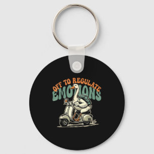 Off to regulate emotions funny goose scooter key ring
