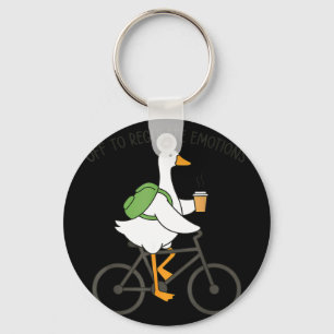 Off to regulate emotions goose funny mental health key ring
