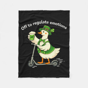 Off to regulate emotions goose mental health st fleece blanket