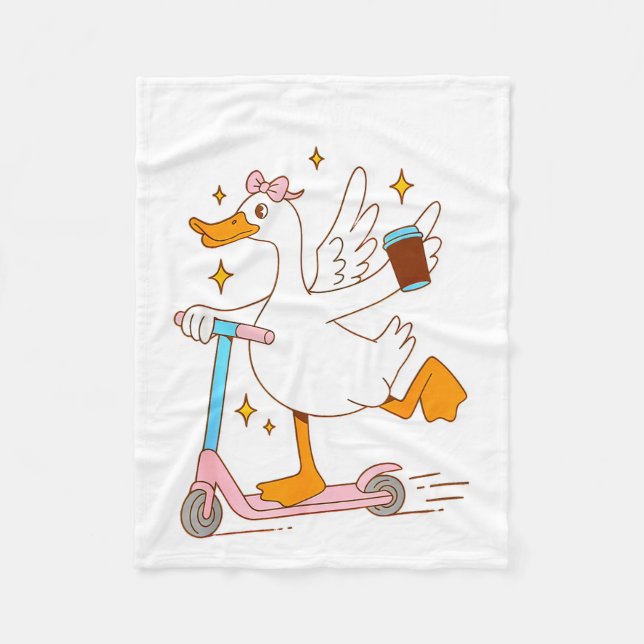 Off to Regulate Emotions Silly Goose Fleece Blanket (Front)