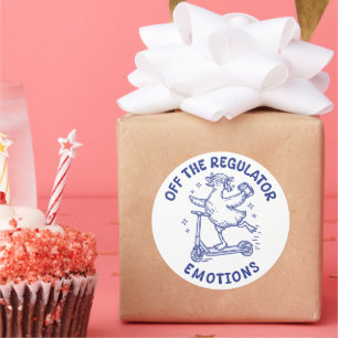 Off To Regulate Emotions Silly Goose Therapist Classic Round Sticker