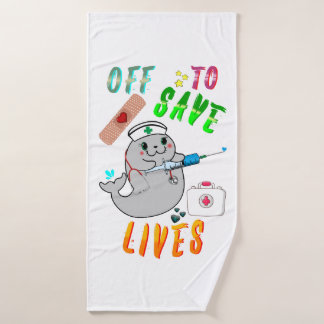 Off To Save Lives Bath Towel
