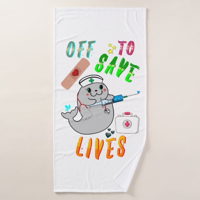 Off To Save Lives Bath Towel (Bath Towel)