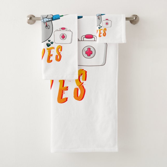 Off To Save Lives Bath Towel Set (Insitu)