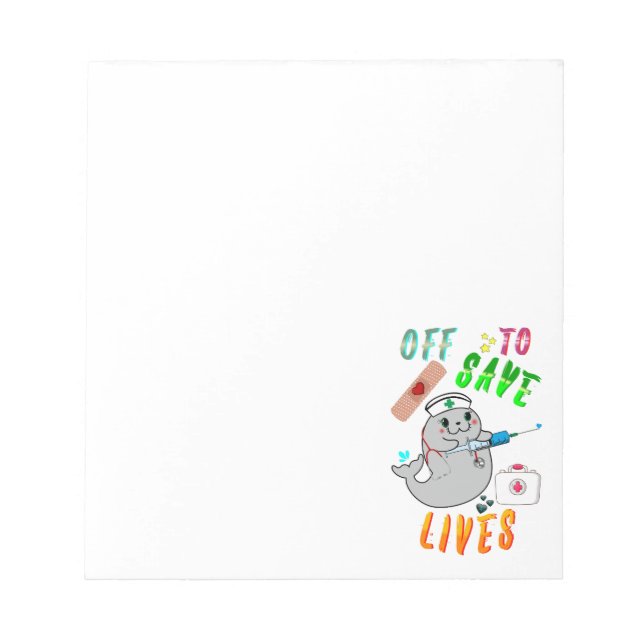 Off To Save Lives Notepad (Front)