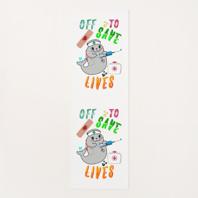 Off To Save Lives Yoga Mat (Front)