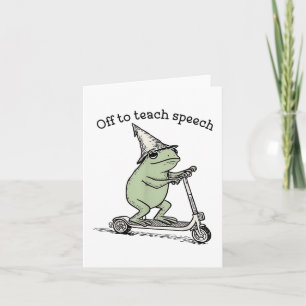 Off To Teach Speech Slp Whimsical Frog Speech Ther Card
