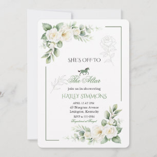 Off to the Altar Horse Racing Bridal Shower Invitation