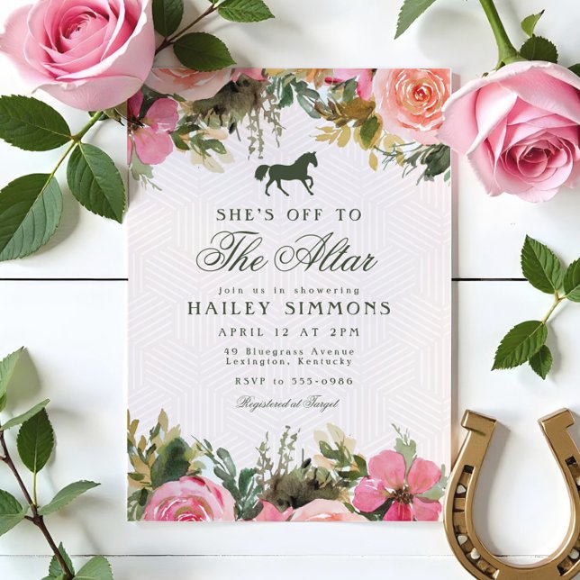 Off to the Altar Kentucky Derby Bridal Shower Invitation (Creator Uploaded)