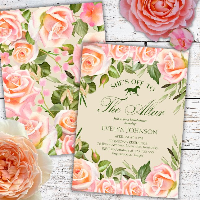 Off to the Altar Kentucky Derby Bridal Shower Invitation (Creator Uploaded)