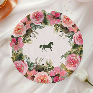 Off to the Altar Kentucky Derby Bridal Shower Paper Plate