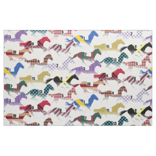 Off to the Horse Races Jockey Silk Pattern  Fabric