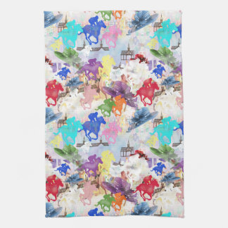 Off to the Horse Races Kitchen Towel