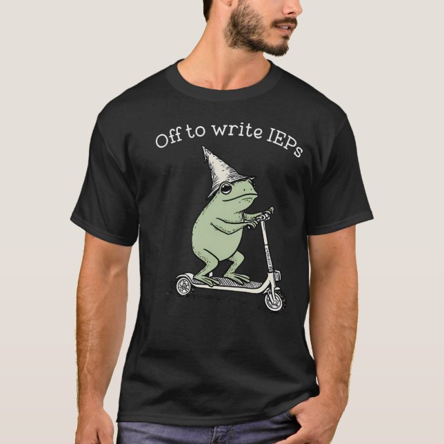 Off To Write Ieps Frog Teacher T-Shirt (Front)