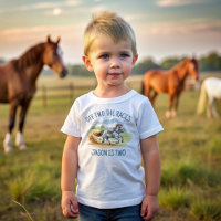 Off two the races equestrian derby party printed