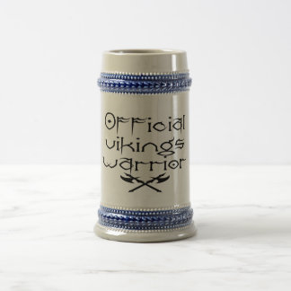 Off vikings warrior beer stein