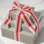 Off-White and Classic Red Ticking Tape Ribbon Grosgrain Ribbon<br><div class="desc">A simple off-white ribbon with a classic red ticking tape design that can be changed to any colour you want with the design edit tool.</div>