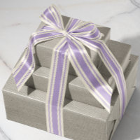 Off-White and Soft Lilac Purple Ticking Tape