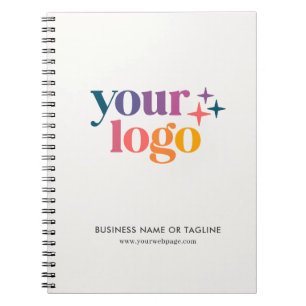 Off White Custom Text Business Logo Notebook