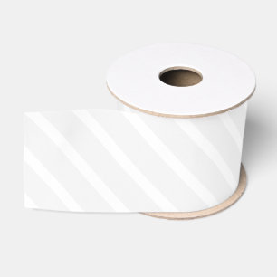 Off White, Eggshell, White Stripes oblique pattern Grosgrain Ribbon
