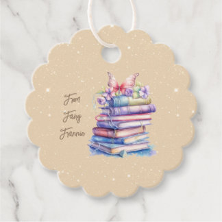Off White Fairy Book Party Thank You Favour Tags