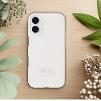 Off White Grey Initials Monogram Simple Minimal