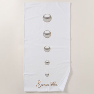 off white Pearls Beach Towel