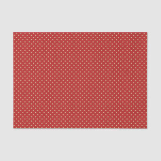 Off-White Polka Dots on Red Tissue Paper