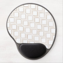 Off-white tumbling squares Gel Mousepad