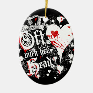 Off With Her Head Ceramic Tree Decoration