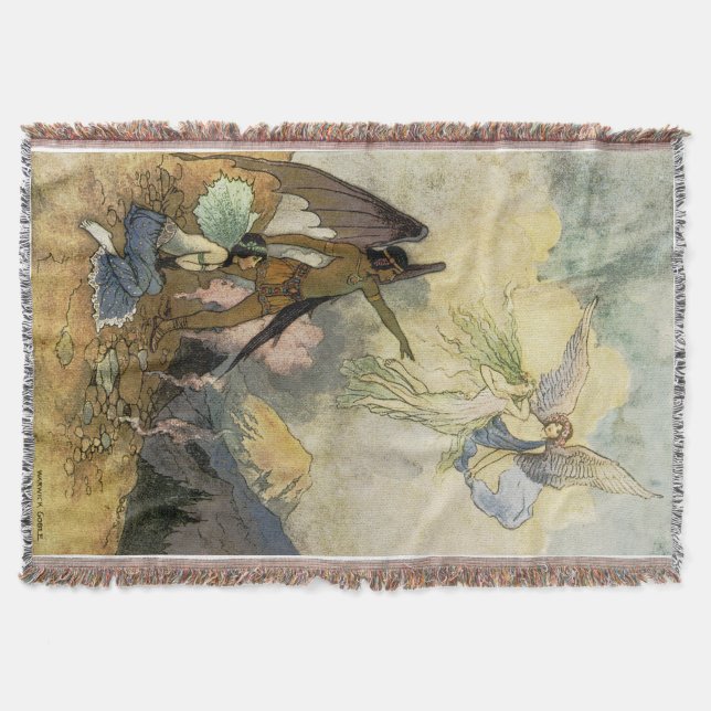 Off, Ye Icy Spirits, Fly Throw Blanket (Front)