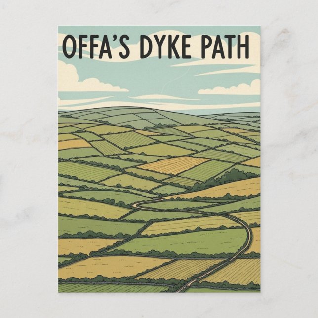 Offa's Dyke Path Wales Travel Postcard (Front)