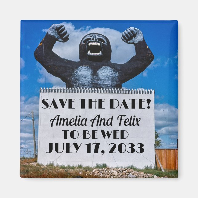 Offbeat Wedding, Fun Wedding, Unique Wedding Magnet (Front)