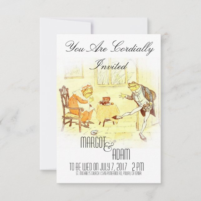 Offbeat Wedding Invitation, Quirky Wedding Invite (Front)