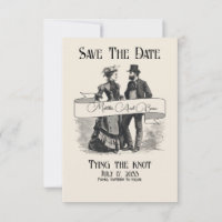 Offbeat Wedding Save the Date, Victorian