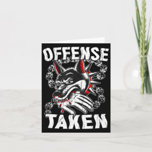 Offence Taken Meme Funny Dog Funny Halloween Card