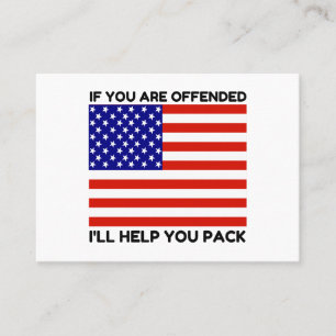 Offended USA Flag Help Business Card
